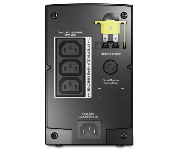 APC Back-UPS (500VA/300W, 3xIEC, AVR) - 221122 - zdjęcie 3